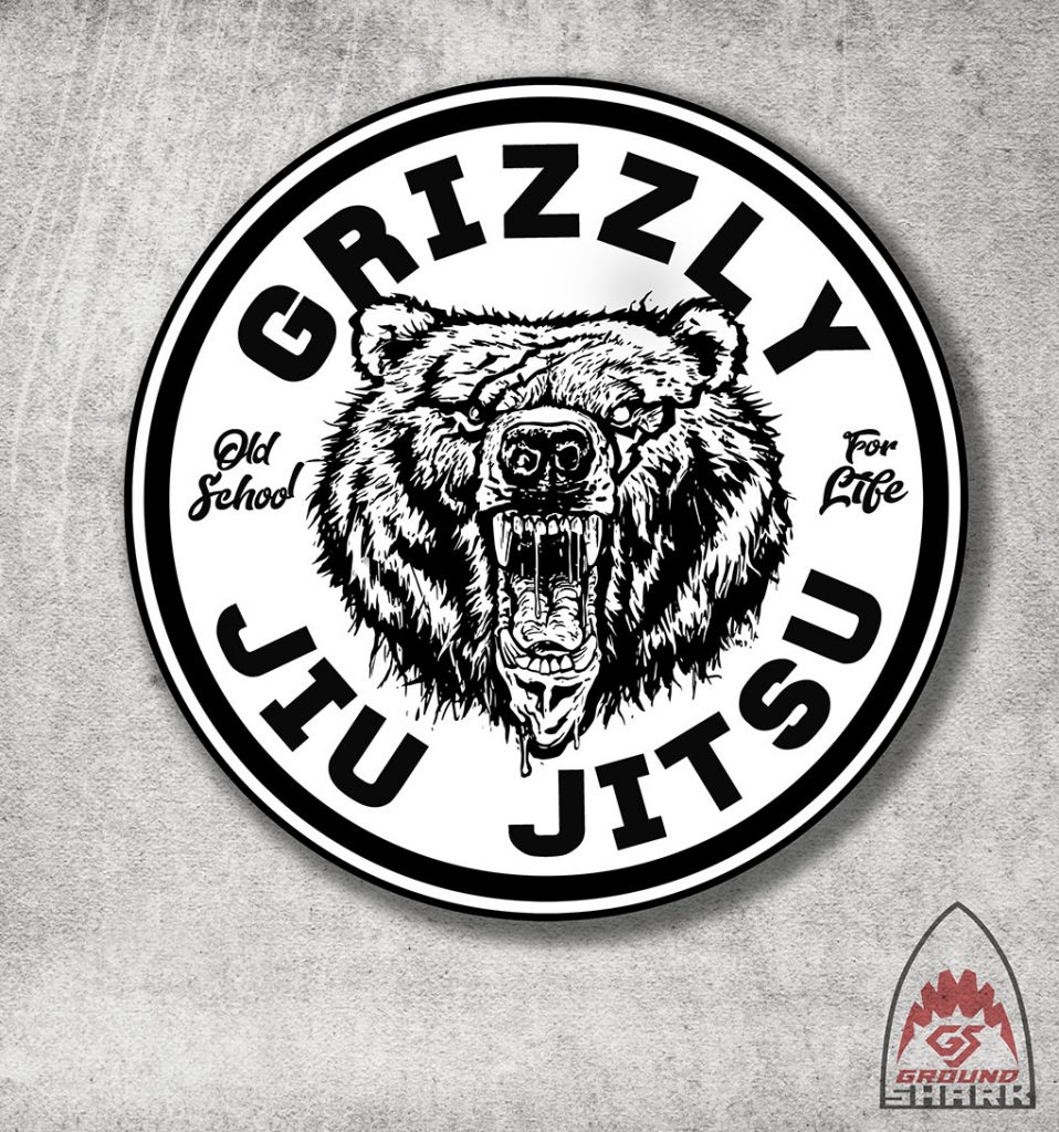 Grizzly Head stickers | Ground Shark Prints